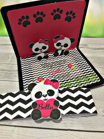 ARQUIVO DE CORTE SILHOUETTE PANDA ROSA LUXO 2018