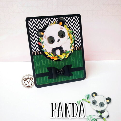 ARQUIVO DE CORTE SILHOUETTE PANDA VERDE LUXO
