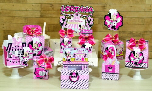 Arquivo Digital Silhouette Minnie Confeiteira Luxo