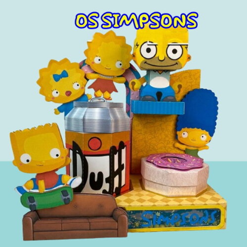 Arquivo Silhouette Caixa Bandeija os Simpsons Luxo