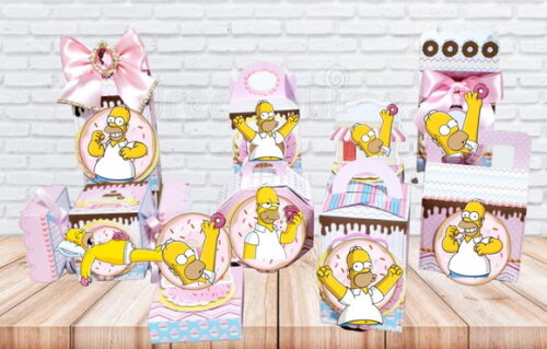 ARQUIVO SILHOUETTE HOMER SIMPSONS E A FÁBRICA DE DONUTS LUXO