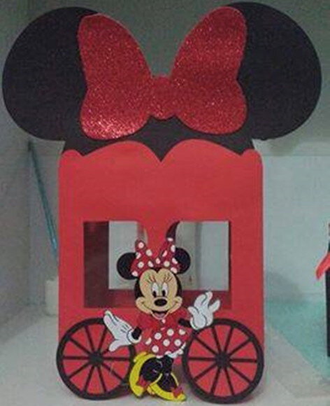 ARQUIVO SILHOUETTE MINNIE VERMELHA CARRINHO DE PIPOCA