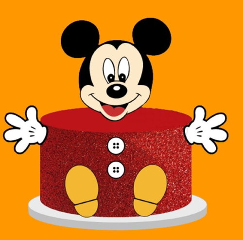 ARQUIVO SILHOUETTE TOPO BOLO MICKEY LUXO