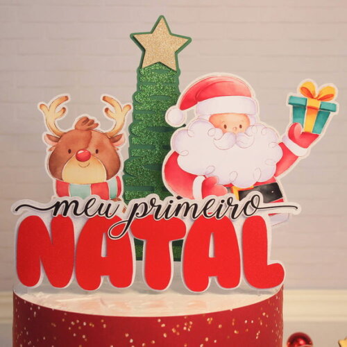 Arquivo Silhouette Topo Bolo Natal