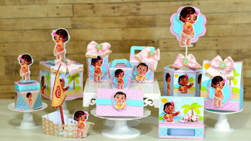 KIT DIGITAL ARQUIVO DE CORTE SILHOUETTE MOANA BABY LUXO