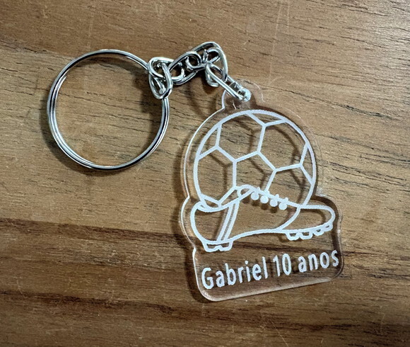 Chaveiro Bola e Chuteira de Futebol