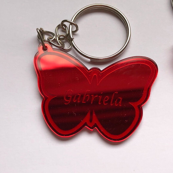 Chaveiro Borboleta Acrílico Espelhado 2