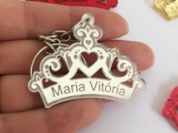 Chaveiro Coroa Espelhada 3