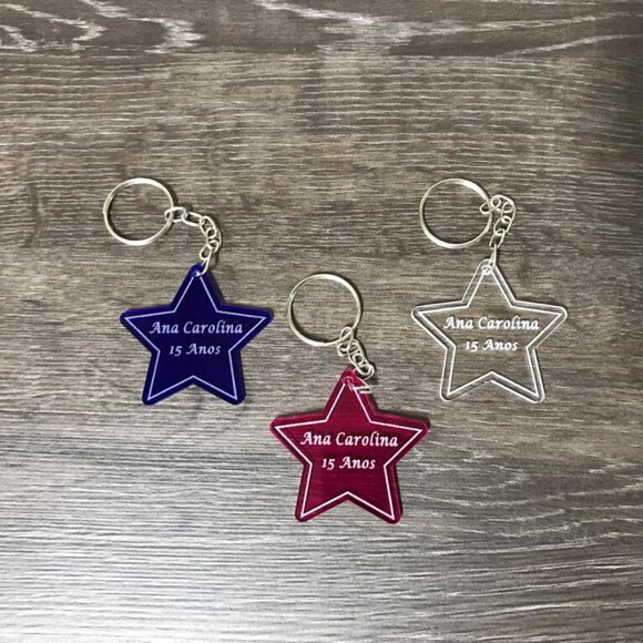 Chaveiro Estrela em Acrílico