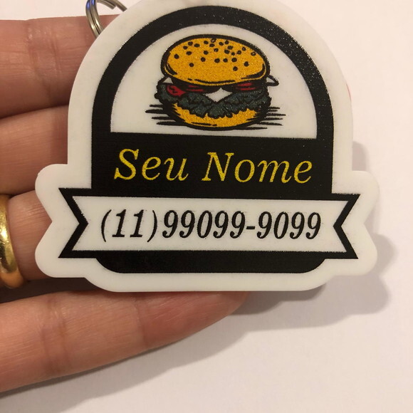 Chaveiro Hamburgueria impresso