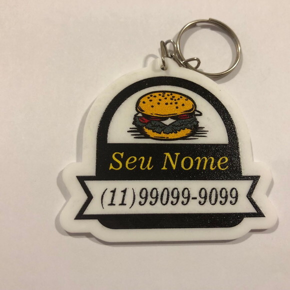 Chaveiro Hamburgueria impresso