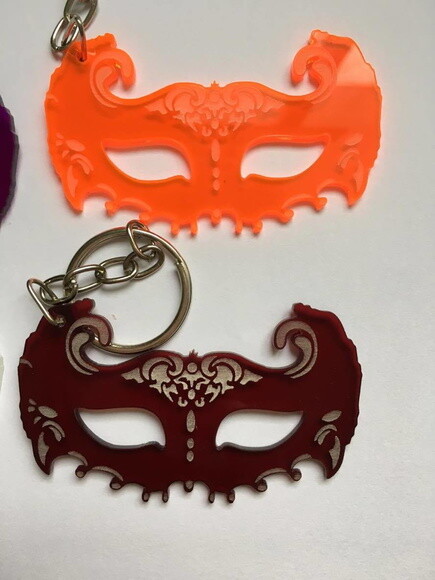 Chaveiro Máscara decorada Acrílico