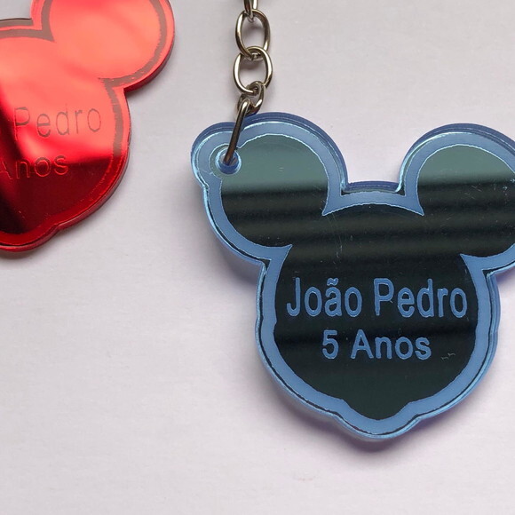 Chaveiro Mickey Acrílico Espelhado 2