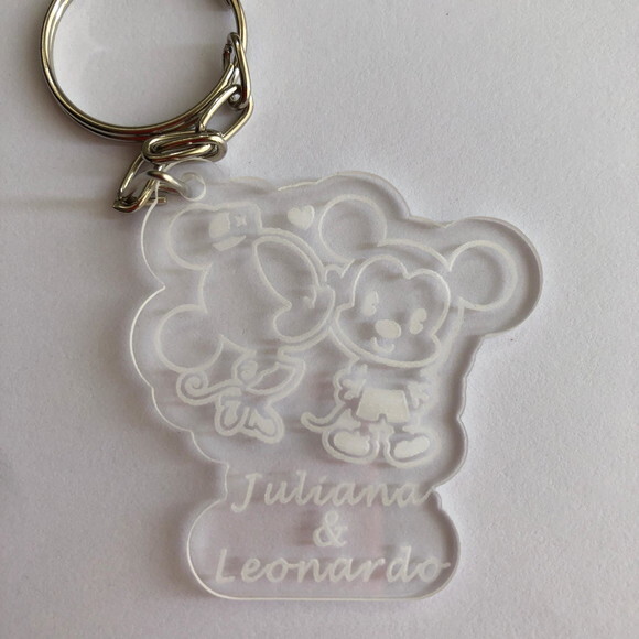 Chaveiro Mickey e Minnie Acrílico