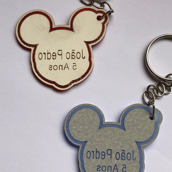 Chaveiro Mickey Acrílico Espelhado 2