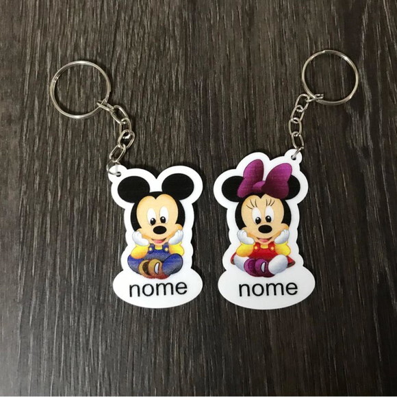 Chaveiro Mickey/ Minnie Baby impresso