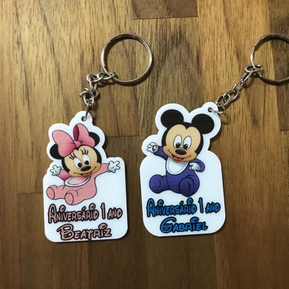 Chaveiro Mickey/ Minnie Baby 2 impresso