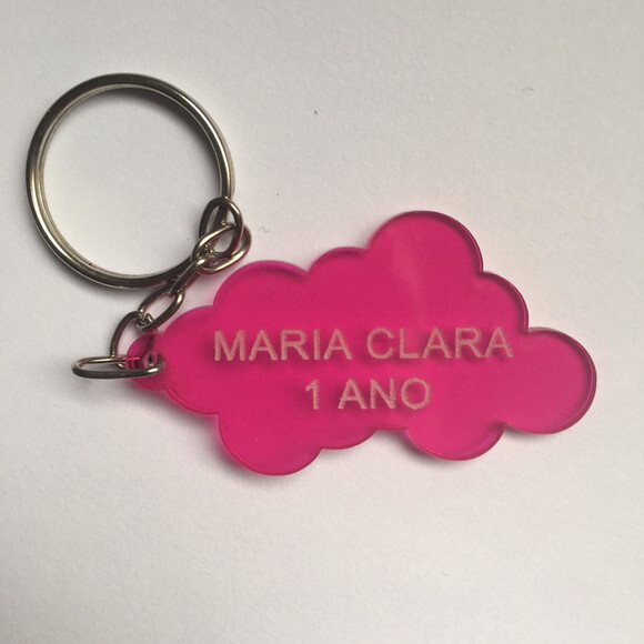 Chaveiro Nuvem Acrílico