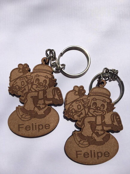 Chaveiro Patati e Patatá MDF