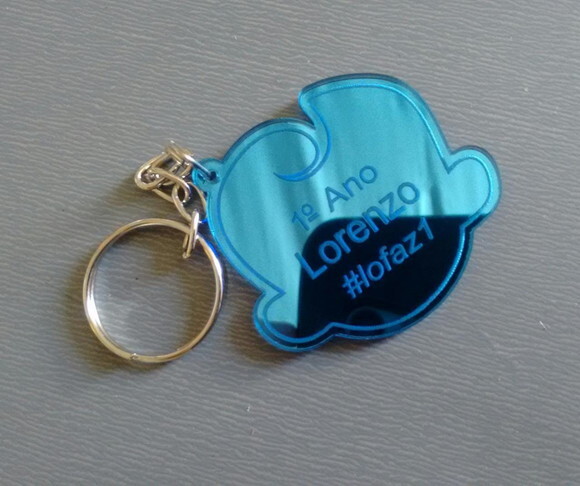 Chaveiro Poderoso Chefinho Acrílico Espelhado