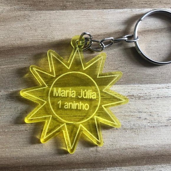 Chaveiro Sol Acrílico