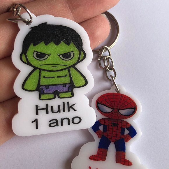 Chaveiro Super Heróis com Nome