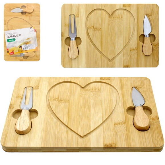 Conjunto para Queijo em Bambu