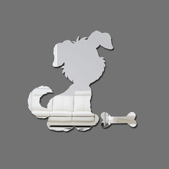 Espelho acrílico decorativo Cachorro