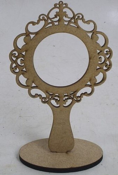 Espelho decorativo em MDF com suporte