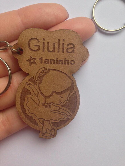 Kit chaveiro Bailarina MDF