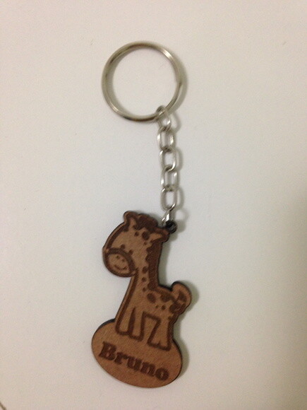 Kit chaveiro Girafa Safari MDF