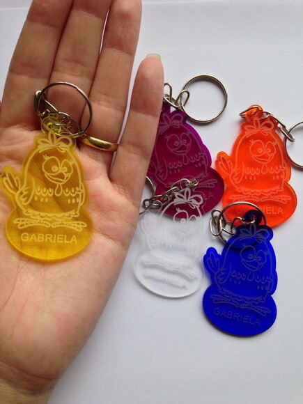 Kit Chaveiro Galinha Pintadinha Acrílico
