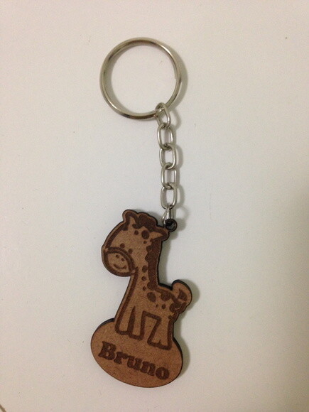 Kit chaveiro Girafa Safari MDF