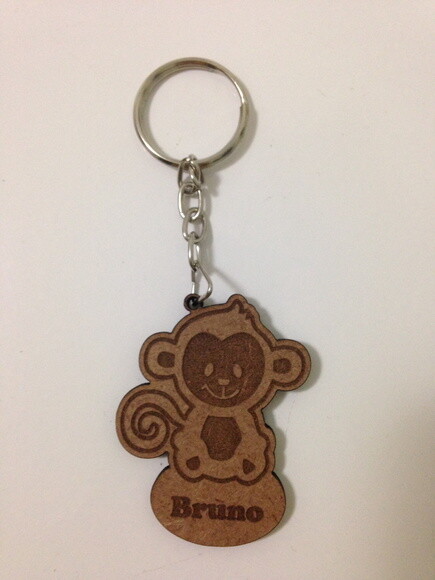 Kit chaveiro Macaco Safari MDF