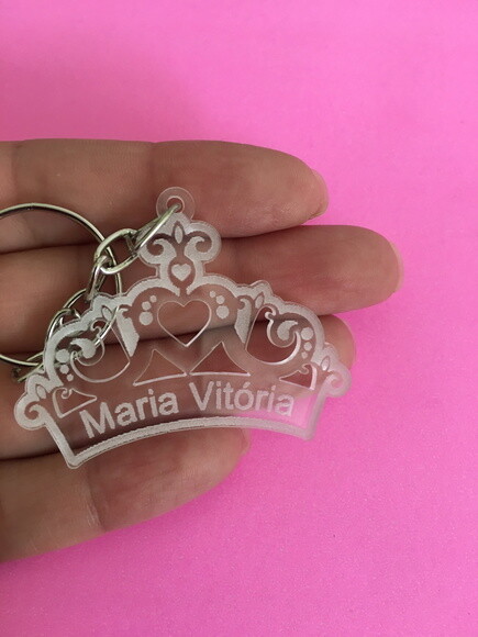 Kit Chaveiro Modelo Coroa Acrílico