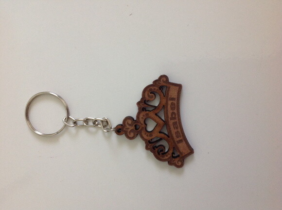 Kit chaveiro modelo Coroa feminino 2 MDF