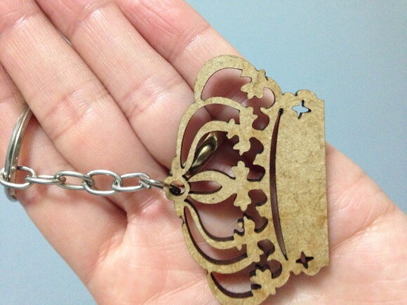 Kit chaveiro modelo Coroa MDF