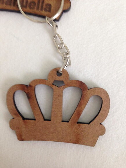 Kit chaveiro modelo Coroa feminino 3 MDF