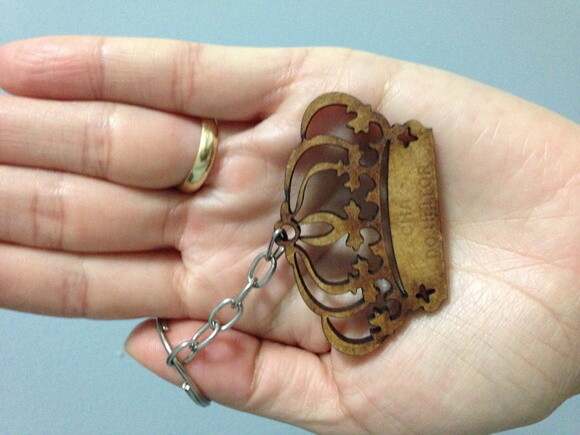 Kit chaveiro modelo Coroa MDF