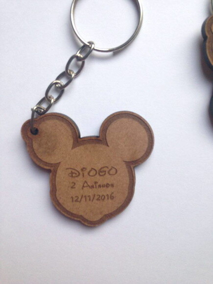 Kit chaveiro modelo Mickey MDF