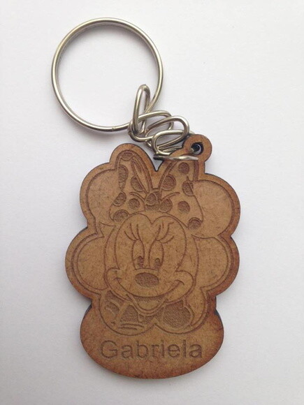 Kit chaveiro modelo Minnie 3 MDF