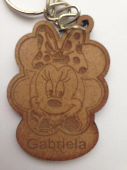 Kit chaveiro modelo Minnie 3 MDF