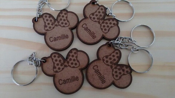 Kit chaveiro modelo Minnie MDF