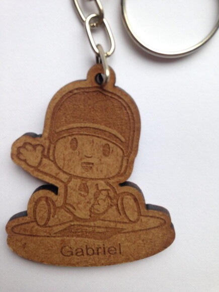 Kit chaveiro modelo Pocoyo MDF