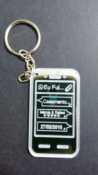 Kit Chaveiro Modelo Smartphone Espelhado