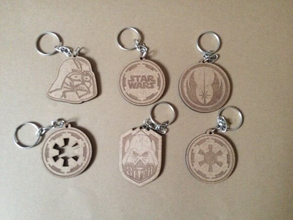 Kit chaveiro modelo Star Wars MDF