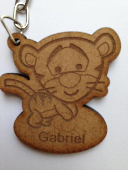 Kit chaveiro modelo Tigrão baby MDF