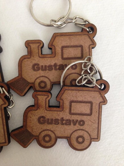 Kit chaveiro Trenzinho MDF
