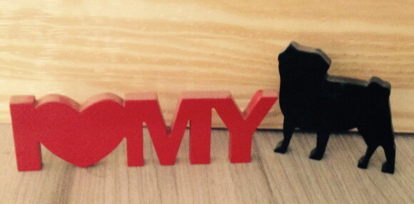 Kit decorativo I LOVE MY PET Mdf