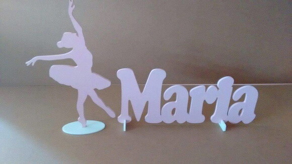 Nome decorativo em MDF Pintado